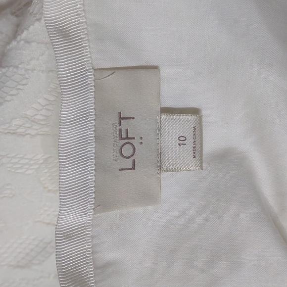 Loft White Lace Pencil Mini Skirt Size 10 - Picture 8 of 10